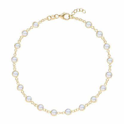 Newport Moonstone Bracelet in 14k Gold (June)