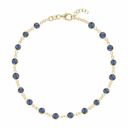 Newport Sapphire Bracelet in 14k Gold (September)