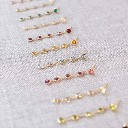 Newport Citrine Earrings in 14k Gold (November)