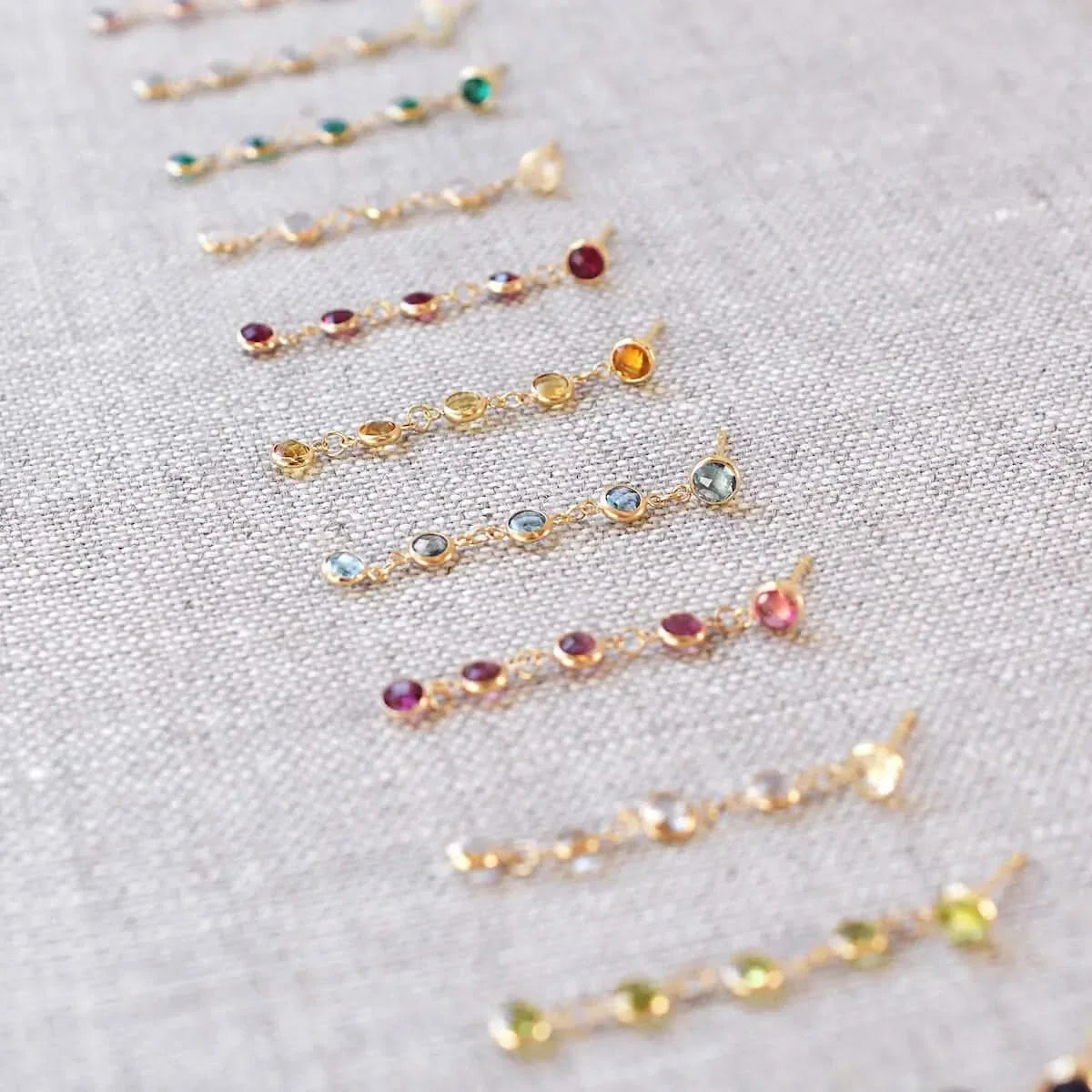 Newport Garnet Earrings in 14k Gold (January)