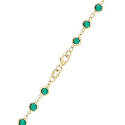 Newport Emerald Long Necklace in 14k Gold (May)