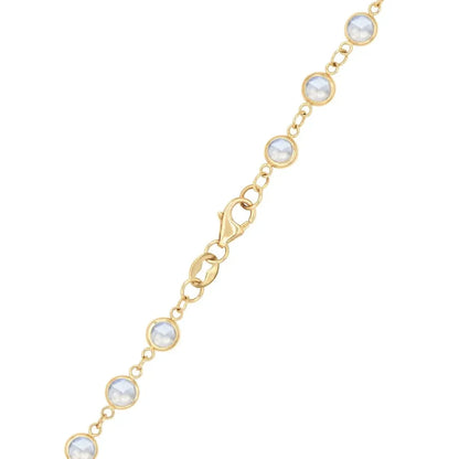 Newport Moonstone Long Necklace in 14k Gold (June)