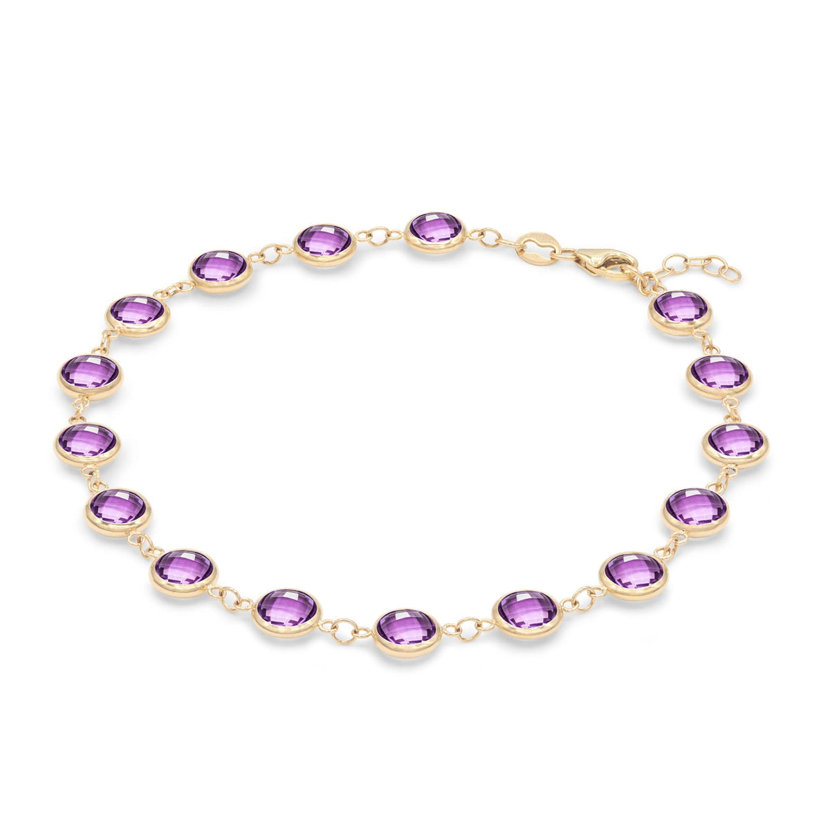 Newport Grand Amethyst Bracelet in 14k Gold (February)