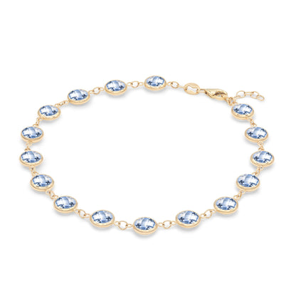Newport Grand Aquamarine Bracelet in 14k Gold (March)