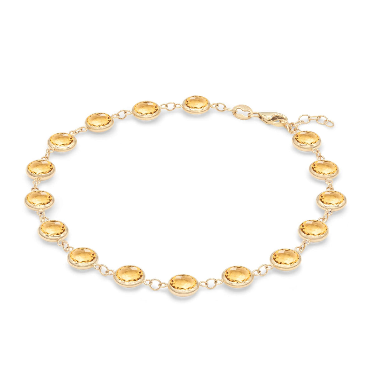 Newport Grand Citrine Bracelet in 14k Gold (November)