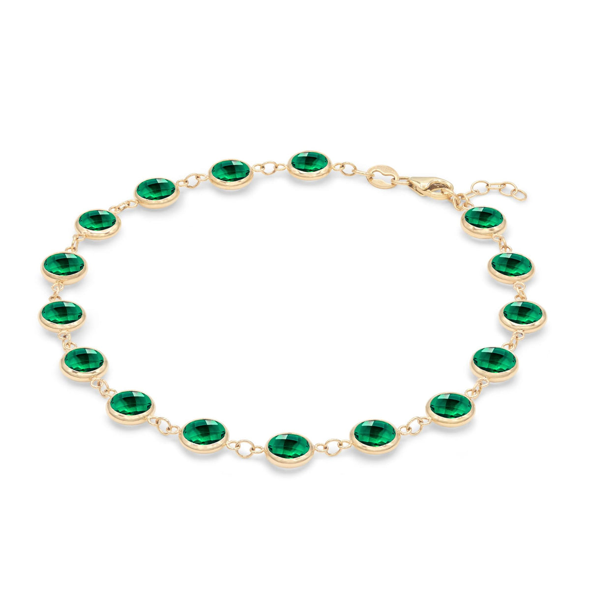 Newport Grand Emerald Bracelet in 14k Gold (May)