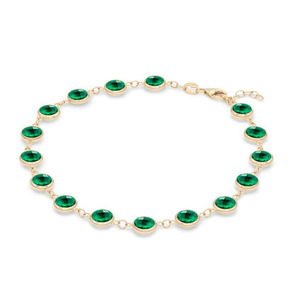 Newport Grand Emerald Bracelet in 14k Gold (May)