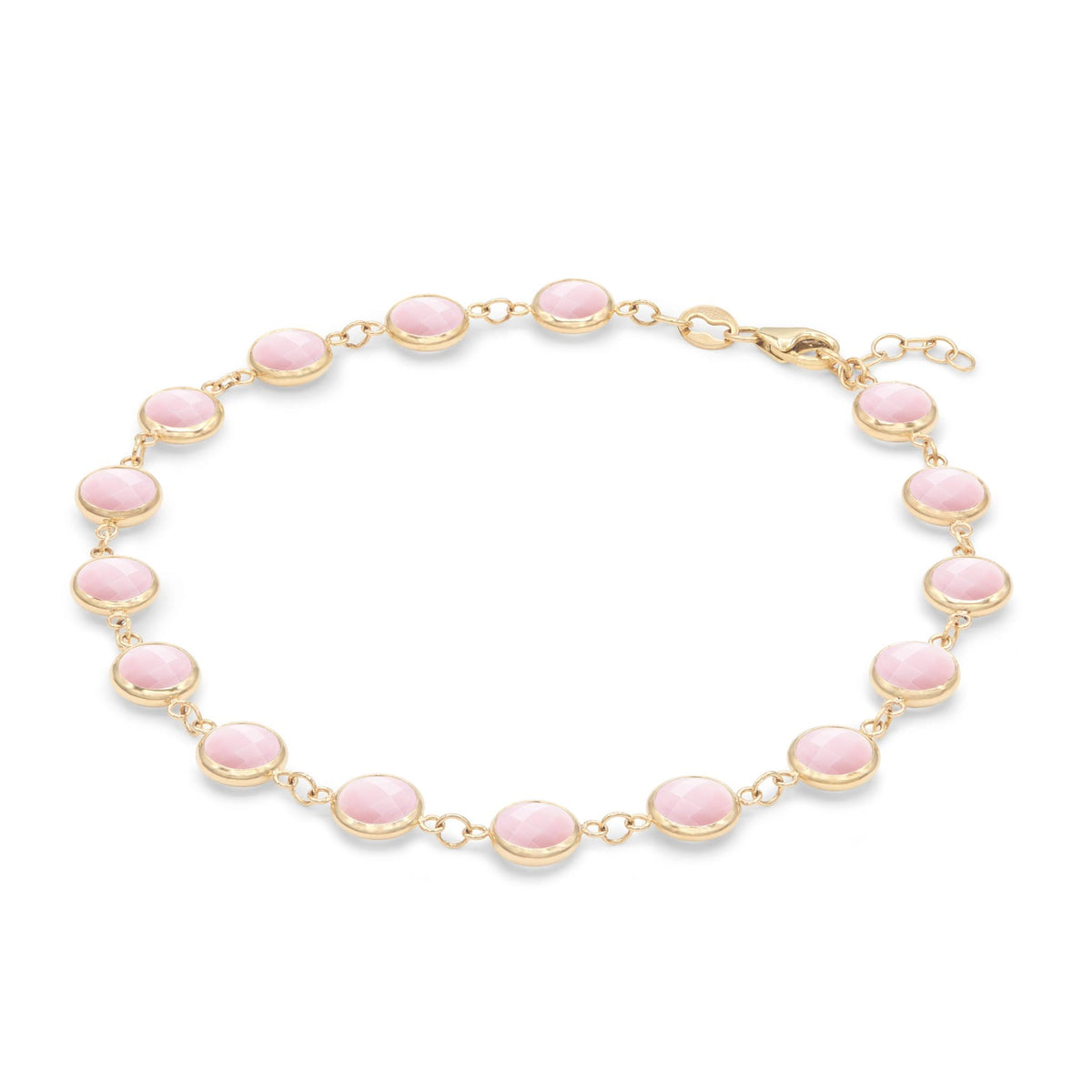 Newport Grand Pink Opal Bracelet in 14k Gold (October)