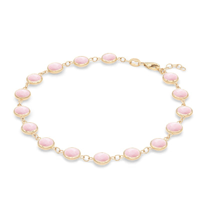 Newport Grand Pink Opal Bracelet in 14k Gold (October)