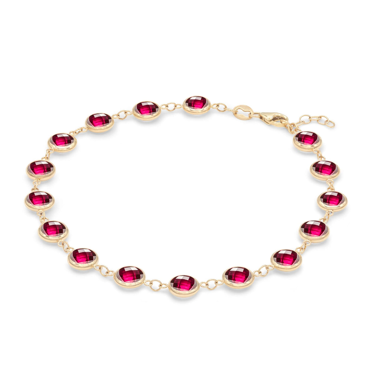 Newport Grand Ruby Bracelet in 14k Gold (July)