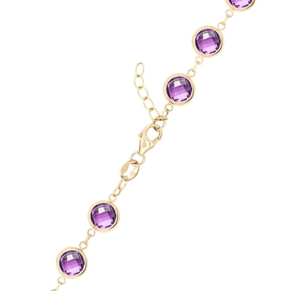 Newport Grand Amethyst Bracelet in 14k Gold (February)
