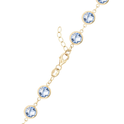 Newport Grand Aquamarine Bracelet in 14k Gold (March)