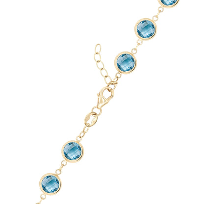 Newport Grand Nantucket Blue Topaz Bracelet in 14k Gold (December)