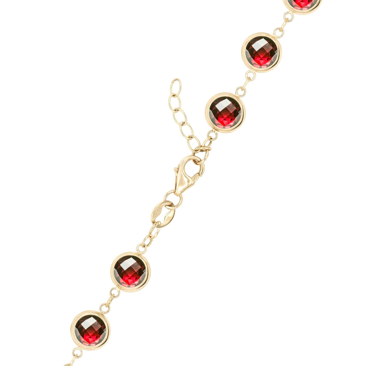 Newport Grand Garnet Bracelet in 14k Gold (January)