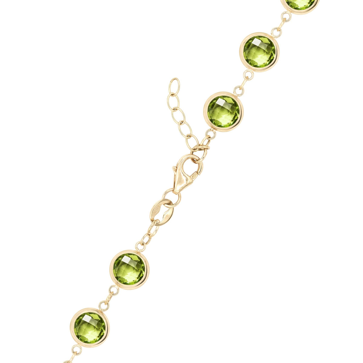 Newport Grand Peridot Bracelet in 14k Gold (August)