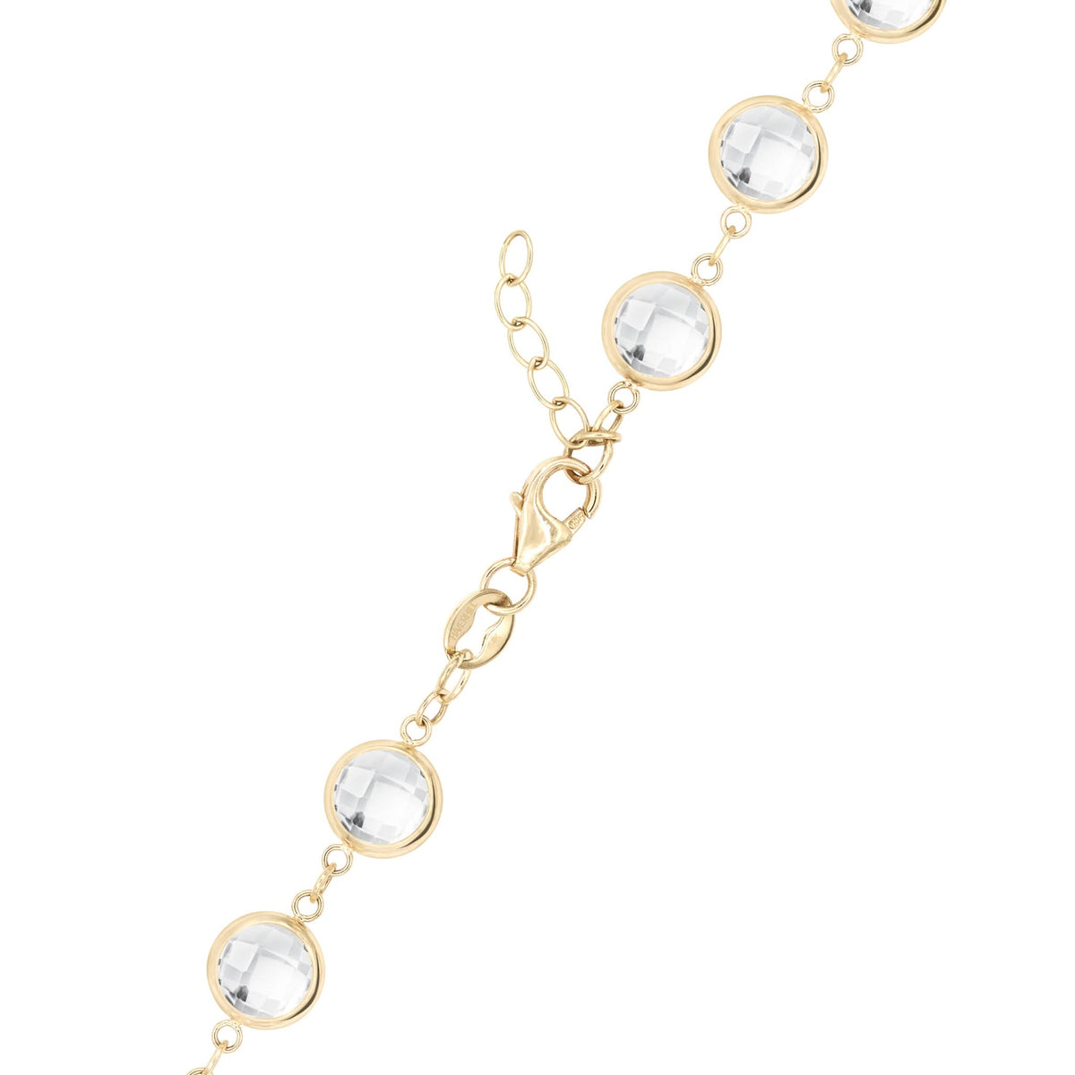 Newport Grand White Topaz Bracelet in 14k Gold (April)