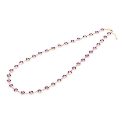 Newport Grand Amethyst Necklace in 14k Gold (February)