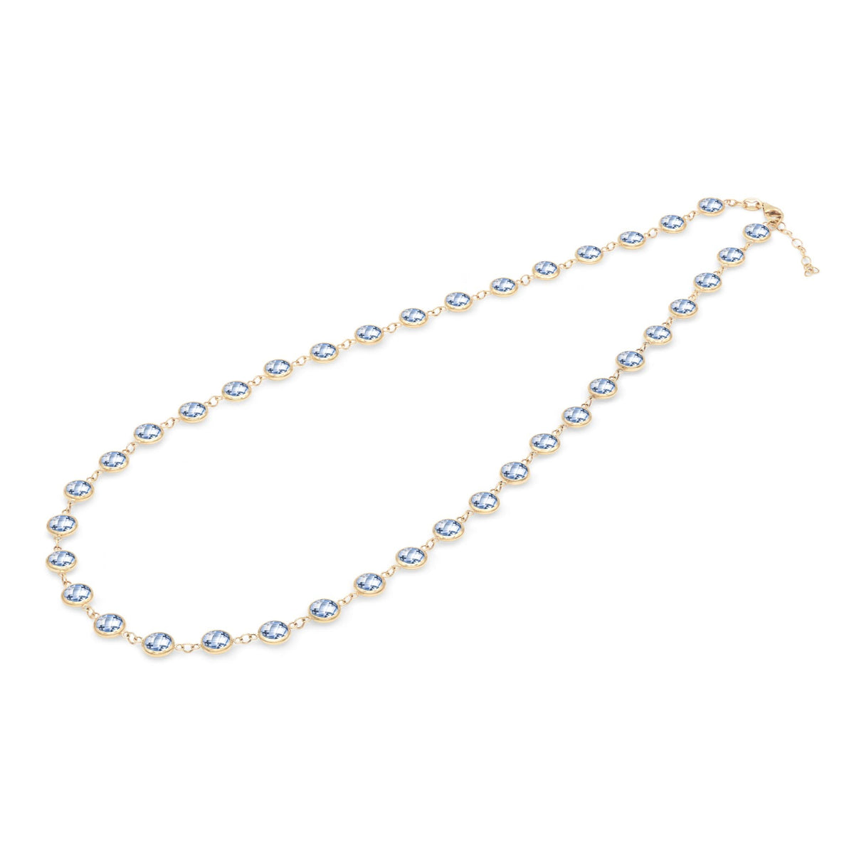 Newport Grand Aquamarine Necklace in 14k Gold (March)