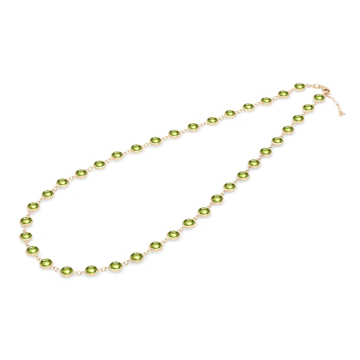 Newport Grand Peridot Necklace in 14k Gold (August)