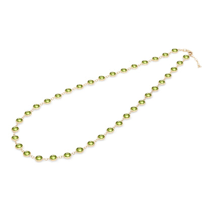 Newport Grand Peridot Necklace in 14k Gold (August)