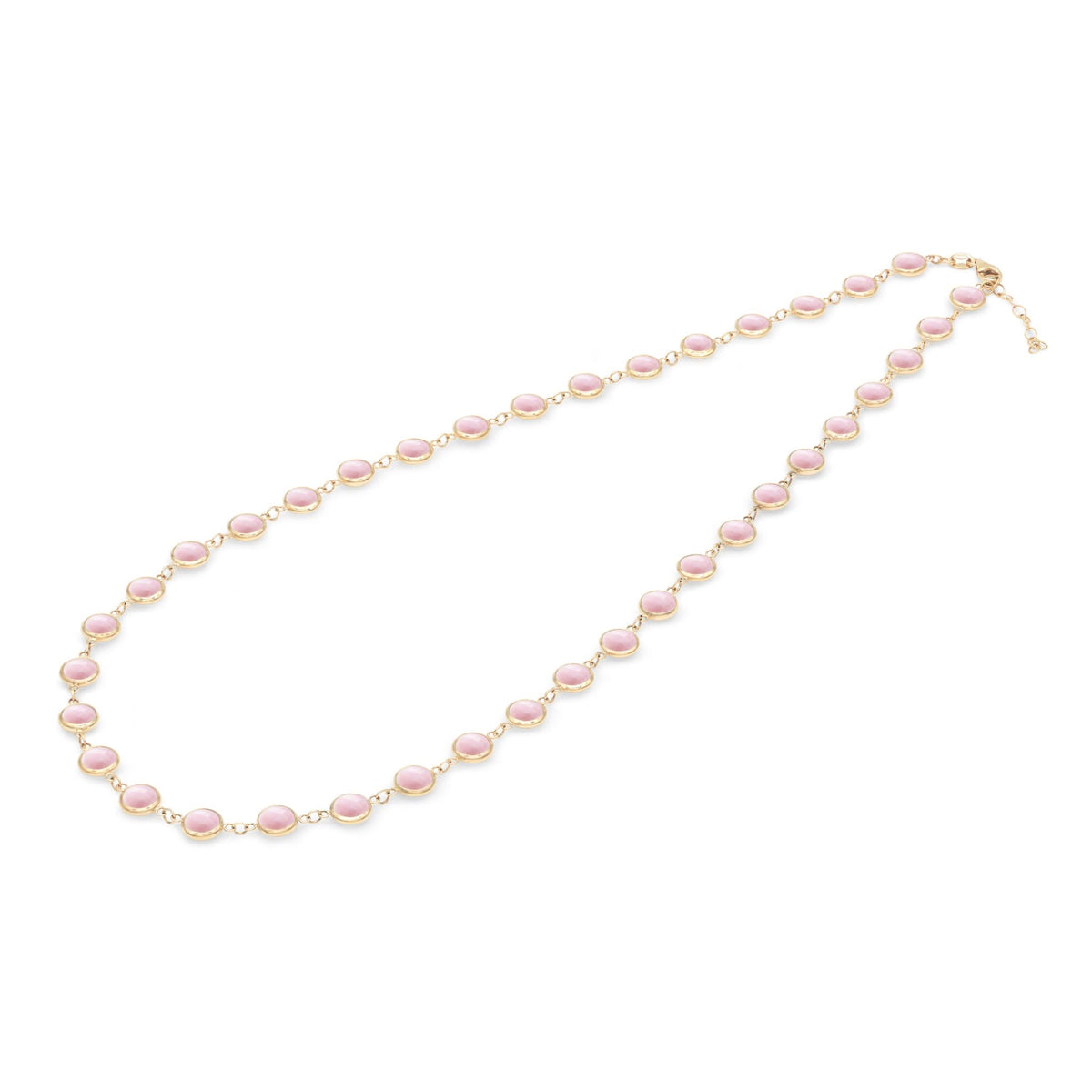 Newport Grand Pink Opal Necklace in 14k Gold (October)
