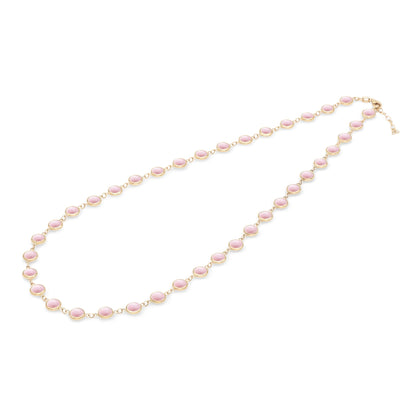 Newport Grand Pink Opal Necklace in 14k Gold (October)