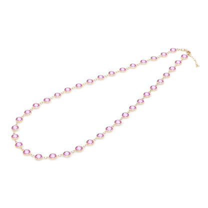 Newport Grand Pink Sapphire Necklace in 14k Gold (October)