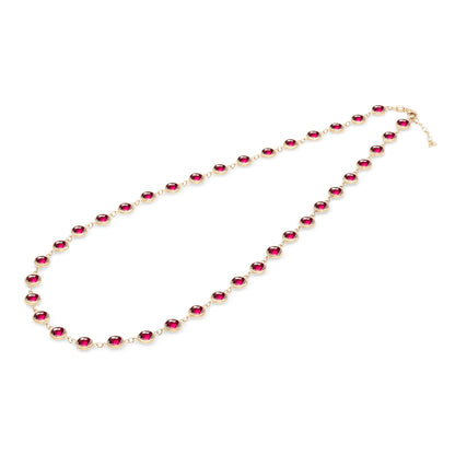 Newport Grand Ruby Necklace in 14k Gold (July)