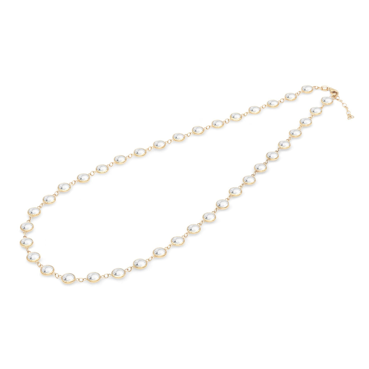 Newport Grand White Topaz Necklace in 14k Gold (April)