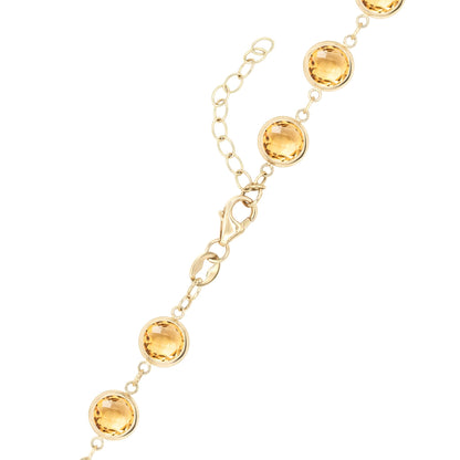 Newport Grand Citrine Necklace in 14k Gold (November)