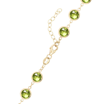 Newport Grand Peridot Necklace in 14k Gold (August)