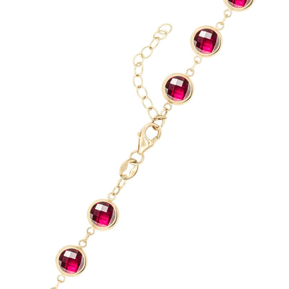 Newport Grand Ruby Necklace in 14k Gold (July)