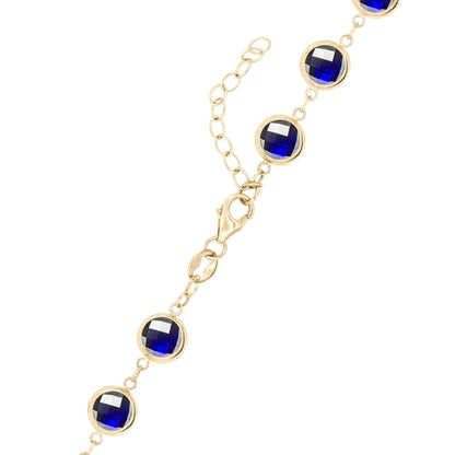 Newport Grand Sapphire Necklace in 14k Gold (September)