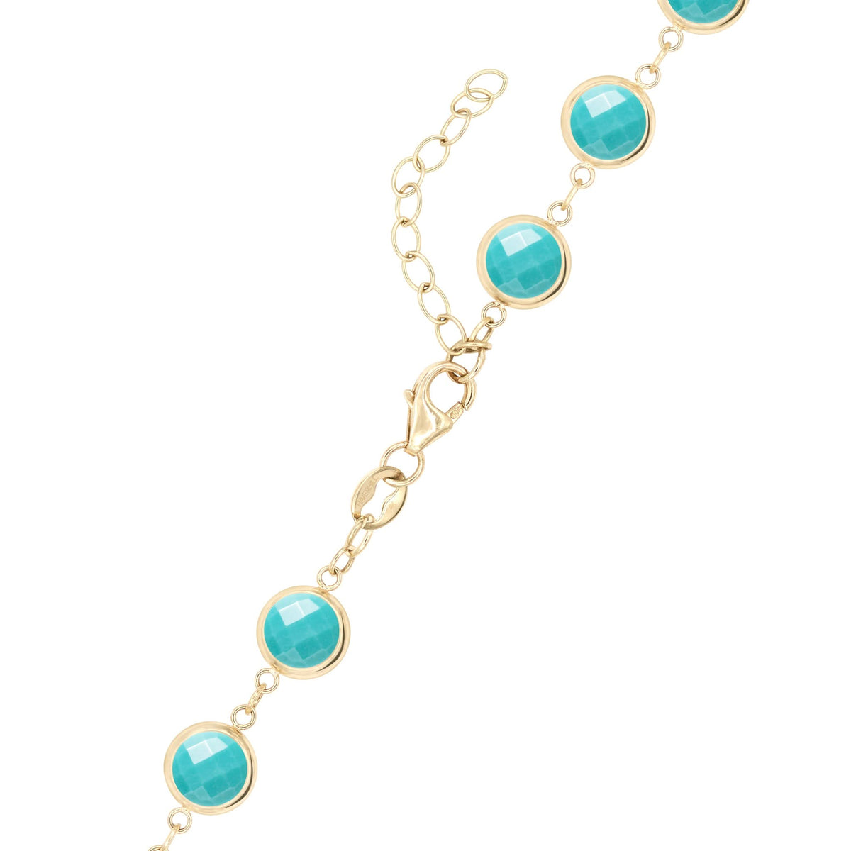 Newport Grand Turquoise Necklace in 14k Gold (December)