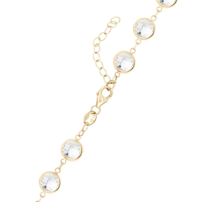 Newport Grand White Topaz Necklace in 14k Gold (April)