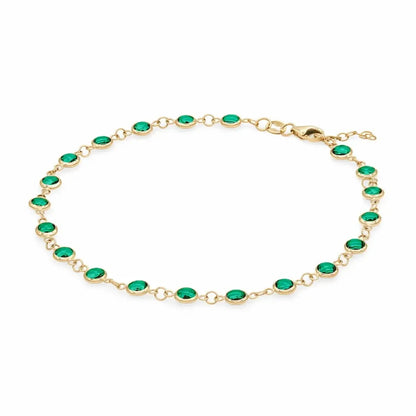 Newport Emerald Bracelet in 14k Gold (May)