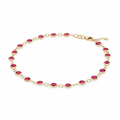 Newport Ruby Bracelet in 14k Gold (July)