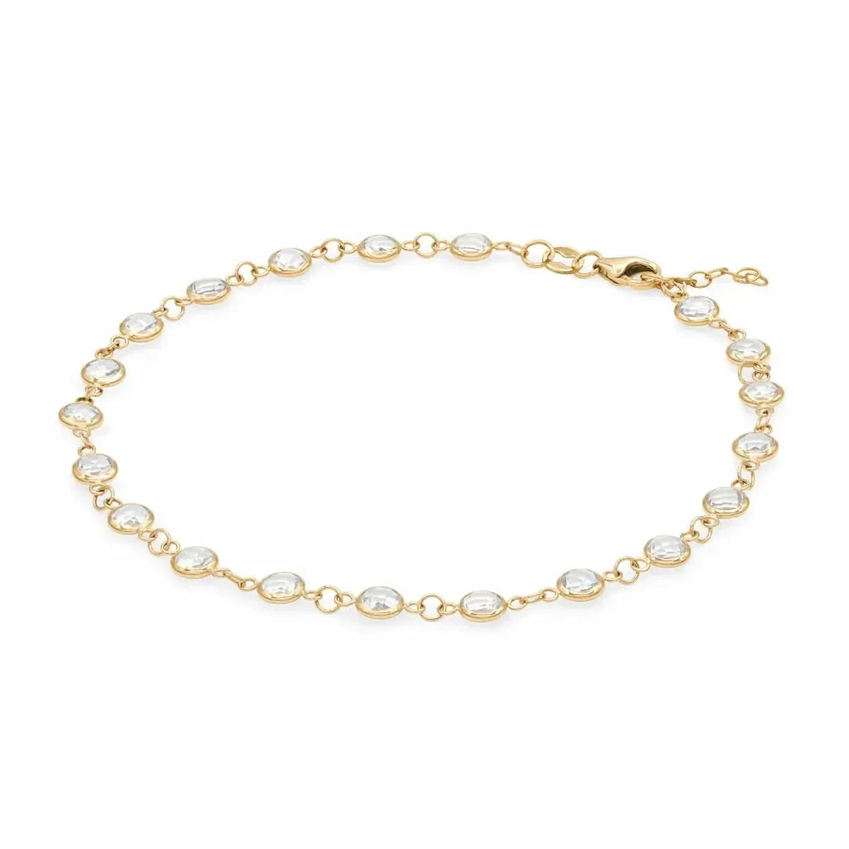 Newport White Topaz Bracelet in 14k Gold (April)