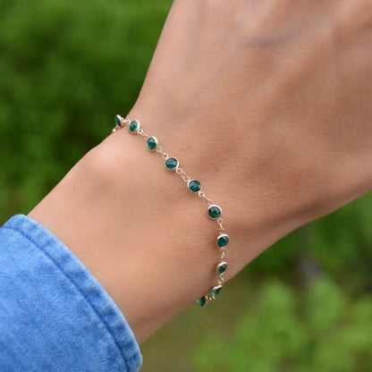 Newport Emerald Bracelet in 14k Gold (May)
