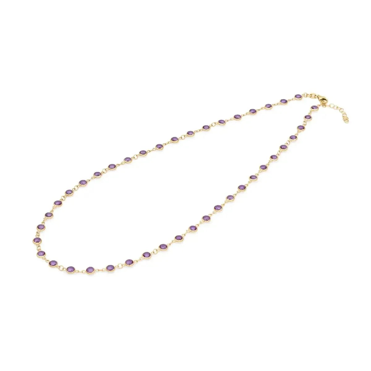 Newport Amethyst Necklace in 14k Gold (February)