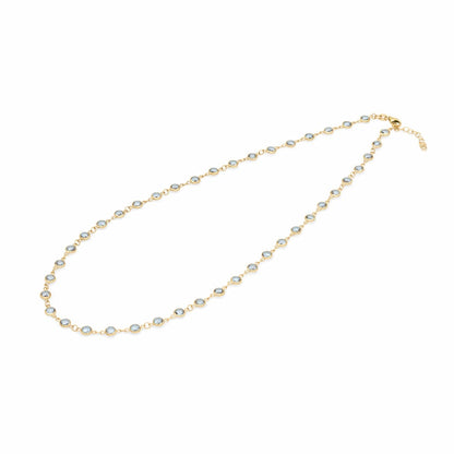 Newport Aquamarine Necklace in 14k Gold (March)
