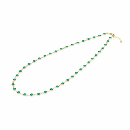 Newport Emerald Necklace in 14k Gold (May)