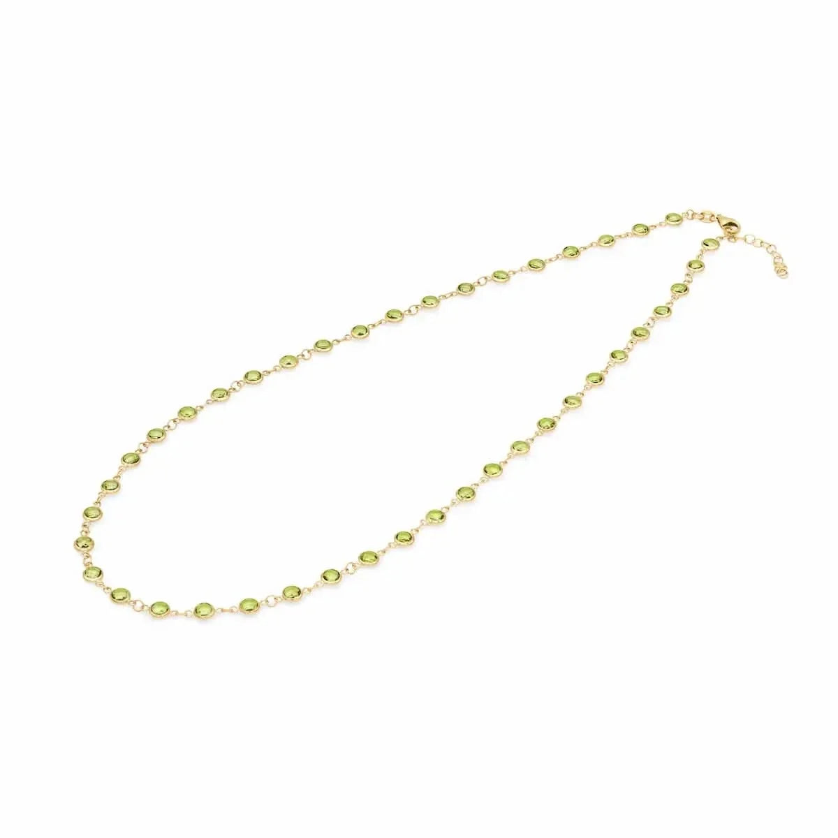 Newport Peridot Necklace in 14k Gold (August)