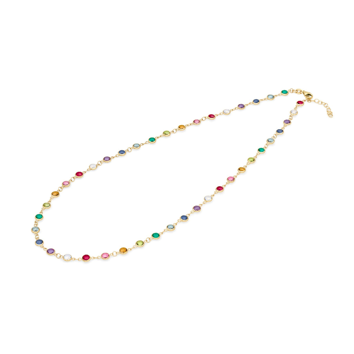 Rainbow Newport Necklace in 14k Gold