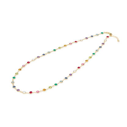 Rainbow Newport Necklace in 14k Gold