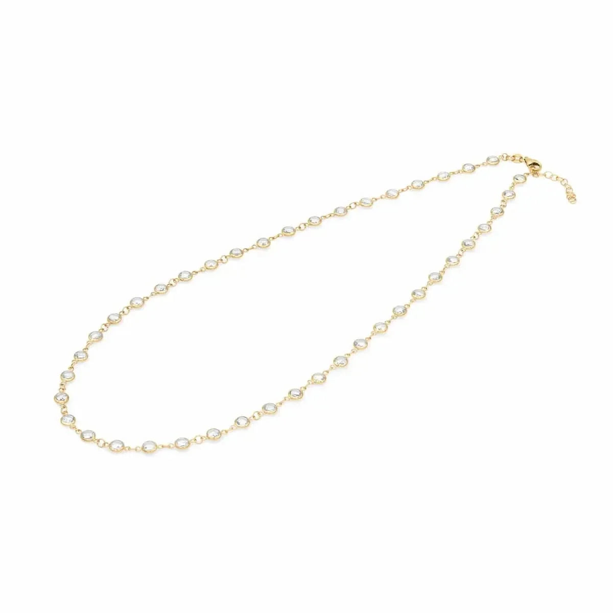 Newport White Topaz Necklace in 14k Gold (April)