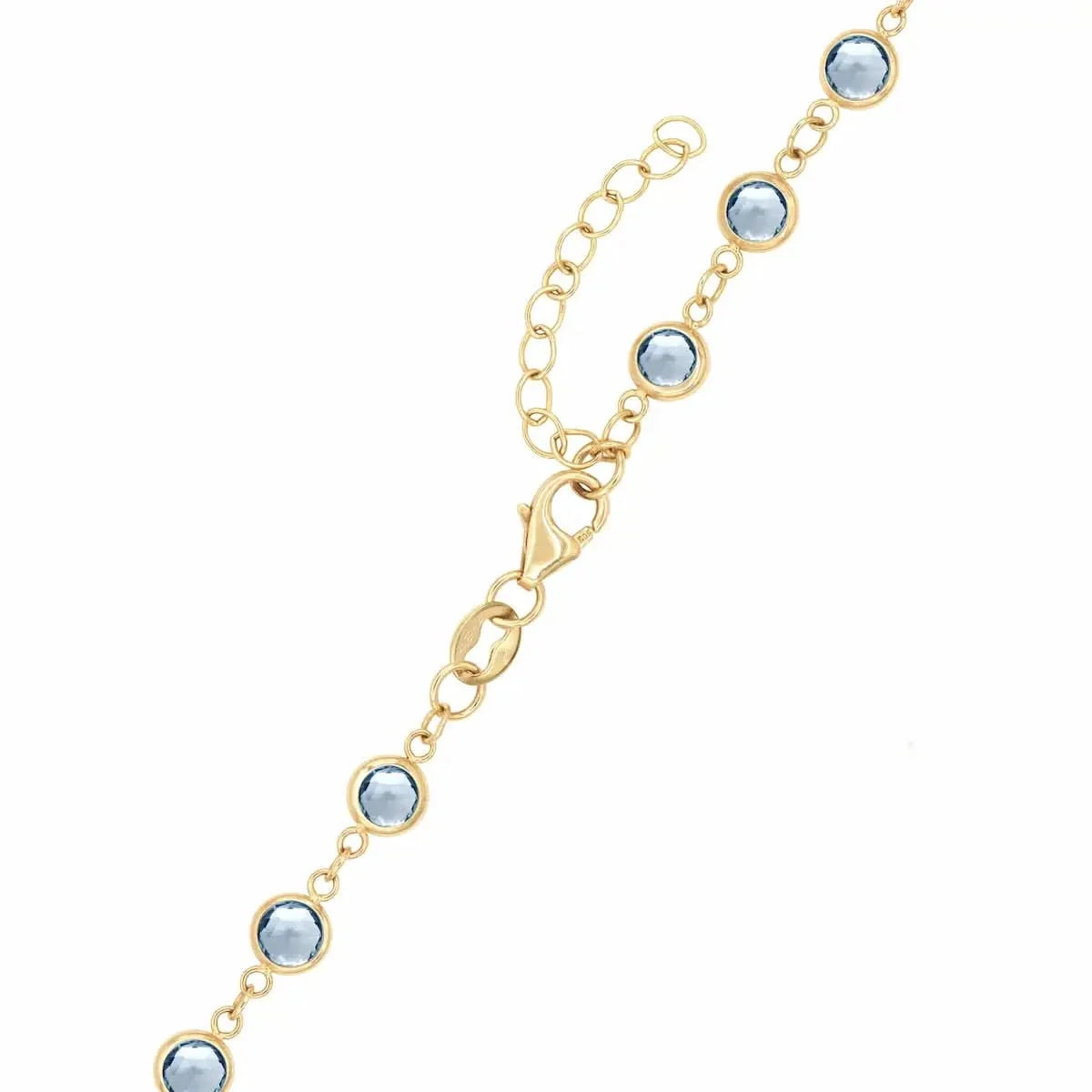 Newport Aquamarine Necklace in 14k Gold (March)