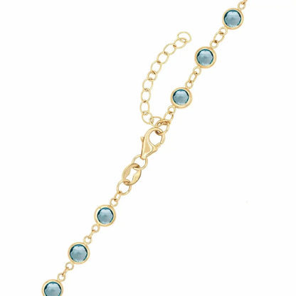 Newport Nantucket Blue Topaz Bracelet in 14k Gold (December)