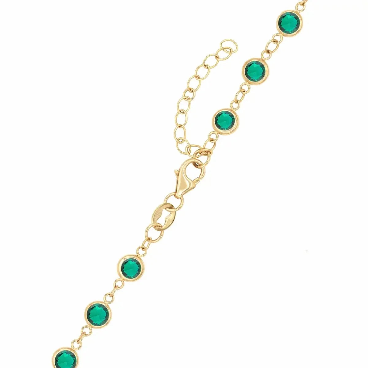 Newport Emerald Bracelet in 14k Gold (May)