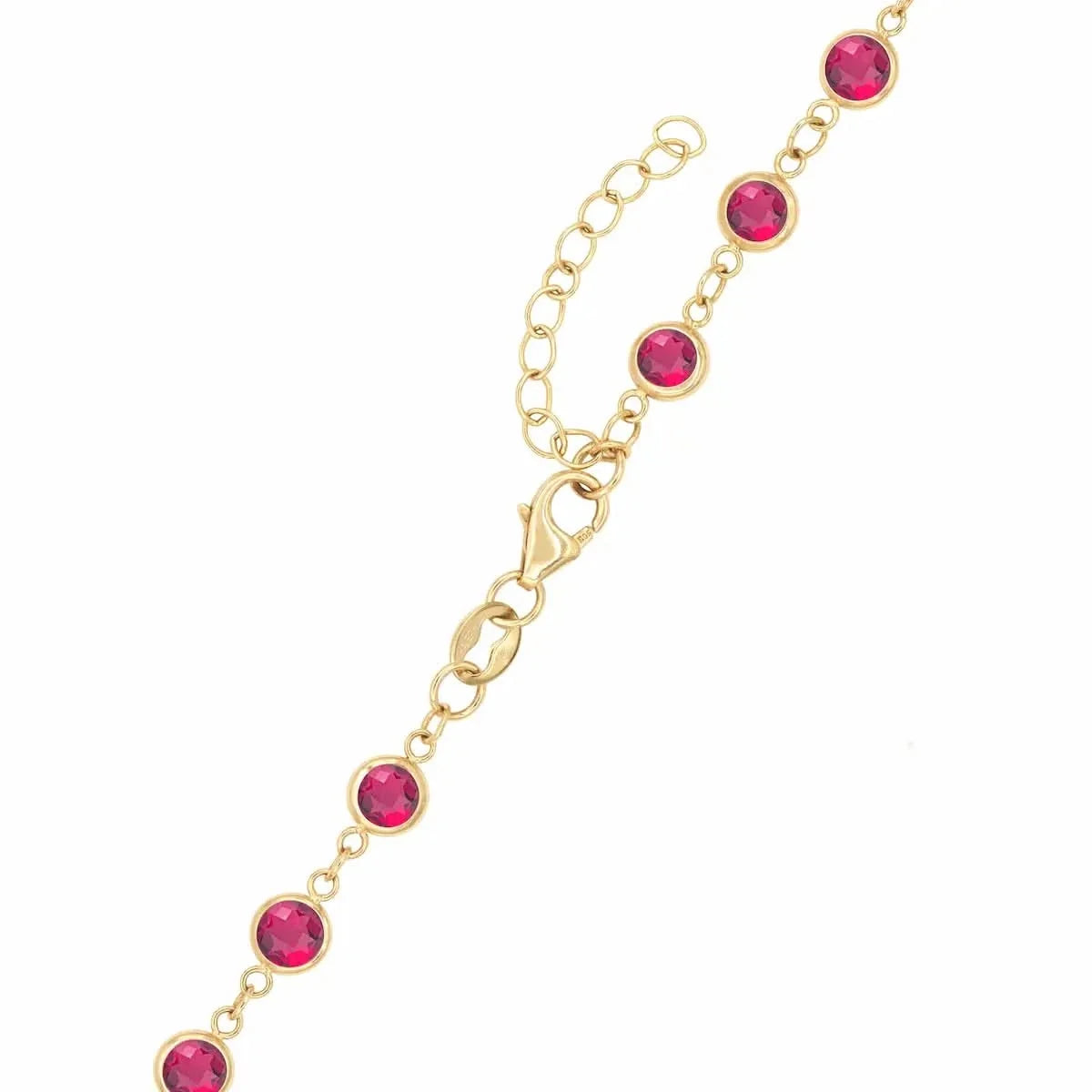 Newport Ruby Bracelet in 14k Gold (July)